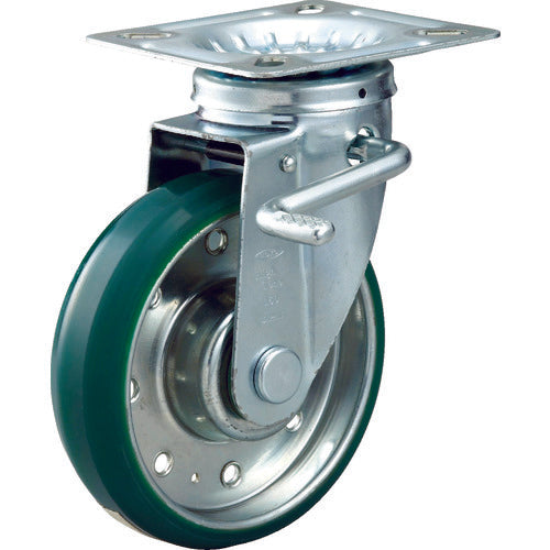 TRUSCO Caster, High Tensile Pressed Urethane Wheel, Swivel S-Mounted Fitting, φ100, HTTUJB-100, 1 pc