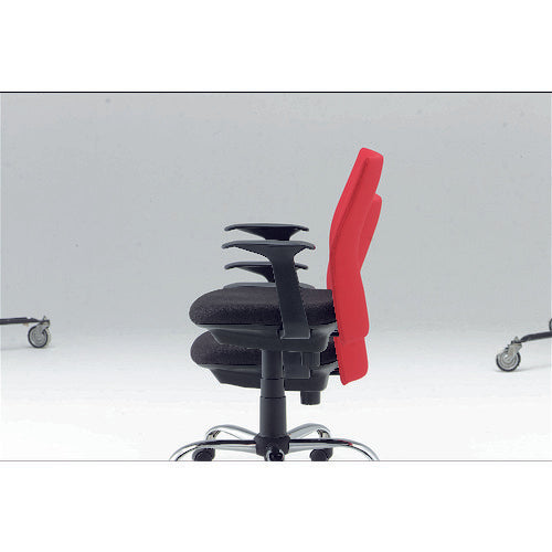 TRUSCO Low Back Office Chair, Armless, Orange, TOFC203B, 1 piece