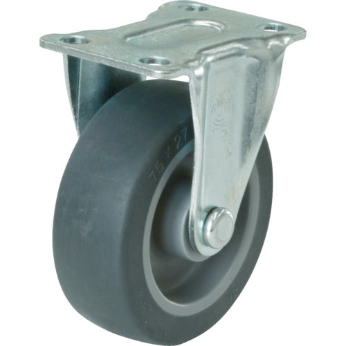 YUEI Plate-type Fixed Caster Elastomer Wheel diameter 50mm G type GR type Mounting dimensions 45 x 25 GR-50EL 1 piece