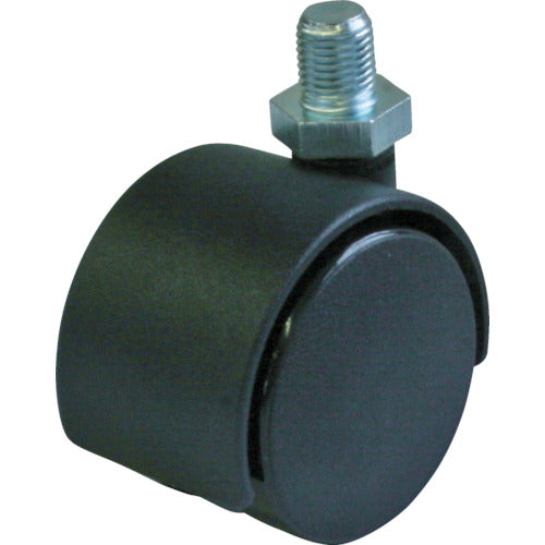 YUEI Screw-in type Swivel Double Wheel Caster Nylon Wheel diameter 40mm OTHERS PT type Screw size M8 x 15 Pitch 1.25 PT-40T-M8 1 piece