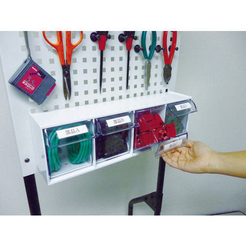 TRUSCO Clear Pocket Box 4 Drawers CPB-4 1 pc