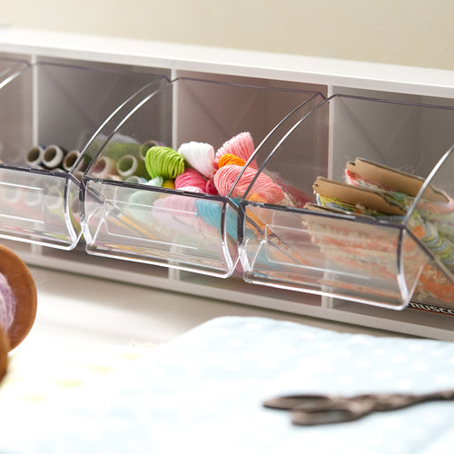 TRUSCO Clear Pocket Box 4 Drawers CPB-4 1 pc