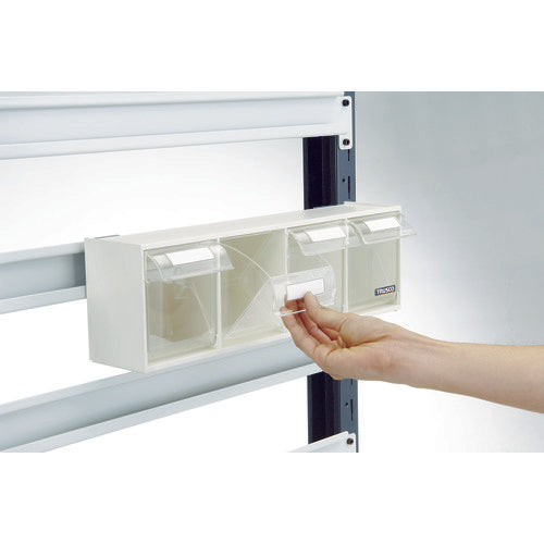 TRUSCO Clear Pocket Mounting Bracket for Bin Rack, 2 Pieces, CPB-4BK, 1 Bag