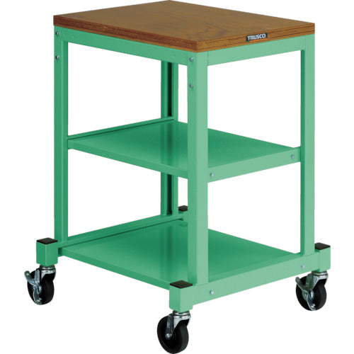 TRUSCO BN형 소형 작업대 450X600 캐스터 부착 영 그린색 BN4560ACYG 1대
