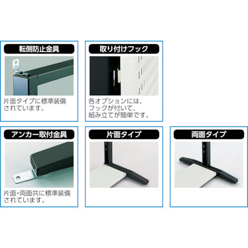 ＴＲＵＳＣＯ　ＵＰＲ型パンチングラック枠のみＨ１４５０　UPR-FS14　1 台