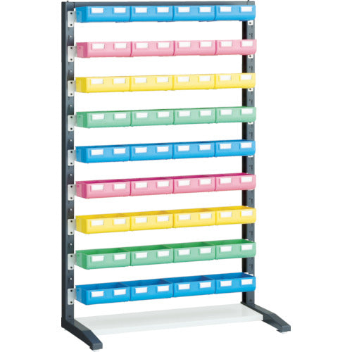 TRUSCO UPR Rack Single Side H1450 Large Blue Bottles x 12 Red, Yellow, and Light Green 8 Bottles Each UPR-L1409B 1 Unit