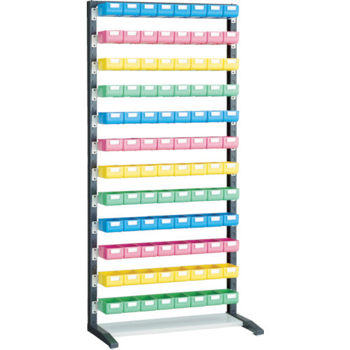 TRUSCO UPR Rack Single Side H1900 with 24 small blue, red, yellow and light green bottles UPR-L1812A 1 unit