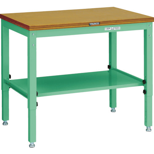 ＴＲＵＳＣＯ　ＵＴＶ型作業台　９００Ｘ６００ＸＨ６００−８１０　ヤンググリーン色　UTV-960YG　1 台