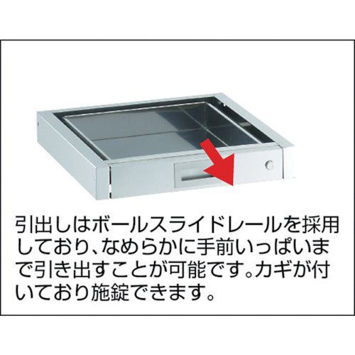 TRUSCO Stainless Steel Cart Clean Rabbit 100φ Urethane Wheels SUS Fittings 1 Drawer with Handle CRB-953HVSU100 1 Unit