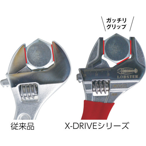 エビ　ハイブリットモンキーレンチＸ　ガタレス　２５０ｍｍ　UM36XG　1 丁