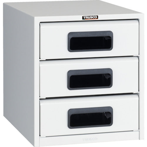 TRUSCO Alpha Letter Case, Steel Deep 3-Drawer, Anti-Falling Drawer Type, A4-W3N, 1 Unit