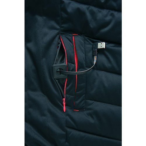 アイトス　襟付きヒーターベスト　ＡＺ８３１０　ブラック　３Ｌ　AZ8310-010-3L　1 着