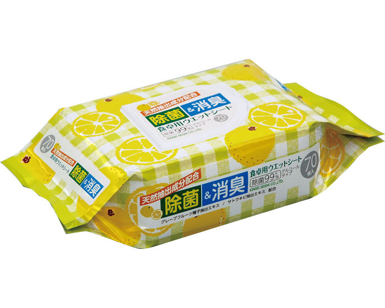 除菌＆消臭　食卓用ウェットシート / 70枚入　1