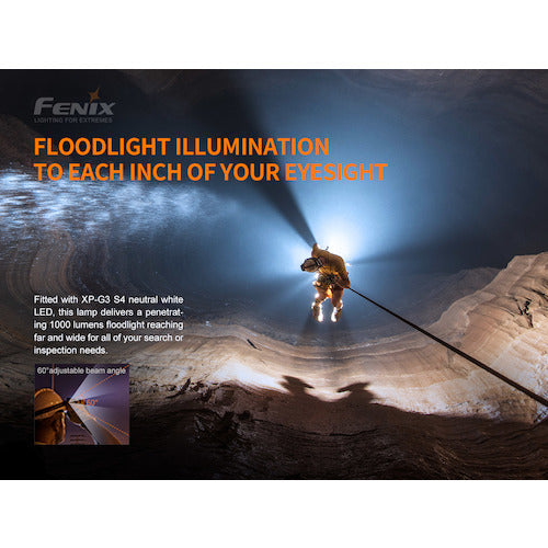 FENIX Rechargeable LED Light HP30RV20BLACK HP30RV20BLACK 1 piece