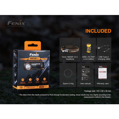 FENIX Rechargeable LED Headlight HM50RV20 HM50RV20 1 piece