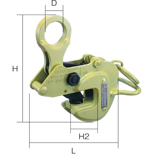 ＥＡＧＬＥ　横つり用クランプ　ＡＭＳ−５００ｋｇ（３−２０）　AMS-500-3-20　1 台