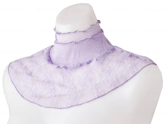 Servan Silk Lace Neck Cover Lavender