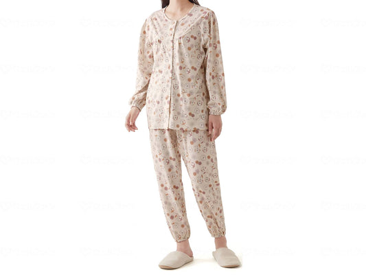 Servan 100% cotton, comfortable, loose-fitting pajamas, pink, 3L-4L
