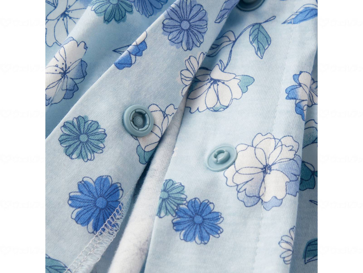 Servan 100% cotton, comfortable, loose-fitting pajamas, blue, 3L-4L