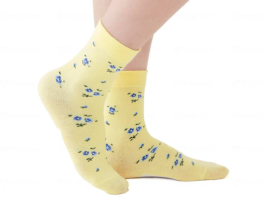 Servan elastic socks with roomy opening for writing your name, cream, for women