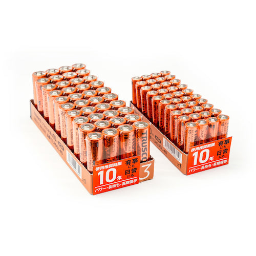 ＴＲＵＳＣＯ　アルカリ乾電池　１０年　単４　（４本入）　TLR03GPL-4S　1 PK