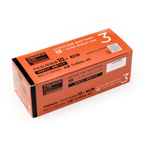 TRUSCO 알칼리 건전지 10년 단 3 유익 팩 (1Pk(상자)=40개입) TLR6GL-40 1 PK