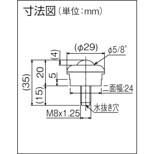 ＩＳＢ　上向用ボールキャスター　イグチベアー　ＩＰ−１６ＮＷ　ポリアセタール製　IP-16NW　1 個