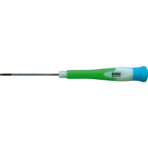 アネックス　精密ドライバー　スーパーフィット　精密ボールポイン　刃先：対辺２．５×軸長７５ｍｍ　全長１８３ｍｍ　3532　1 本