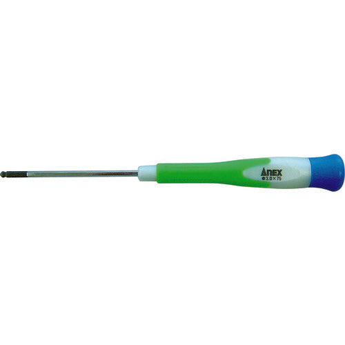 アネックス　精密ドライバー　スーパーフィット　精密ボールポイン　刃先：対辺３．０×軸長７５ｍｍ　全長１８３ｍｍ　3533　1 本