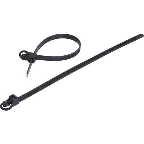 TRUSCO Easy Release Release Tie Width 7.5mm x 200mm Black TRHB-200BK 1 bag