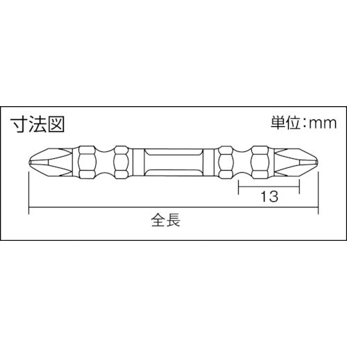 アネックス　龍靭ビット５本組　両頭＋２×８５　ARTM5-2085　1 PK