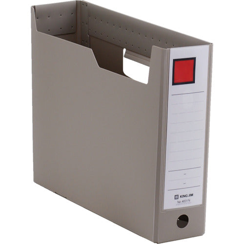 ＫＩＮＧ　ＪＩＭ　ＧボックスＰＰ　Ａ４ヨコ型　グレー　７５ｍｍ　4631N-GY　1 冊