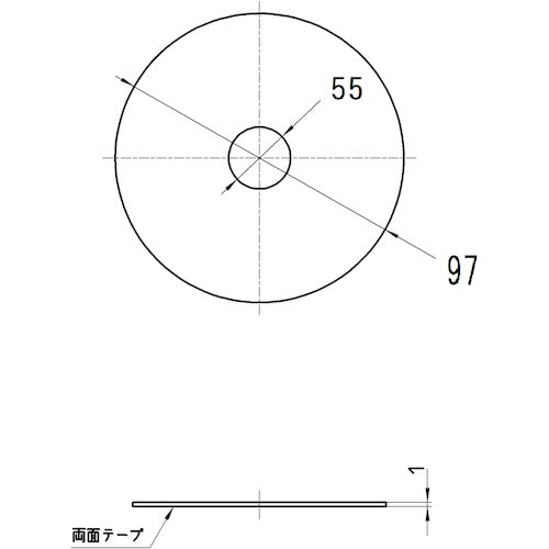 ＳＡＮＥＩ　ゴムプレート　R559-DH-97X55　1 個