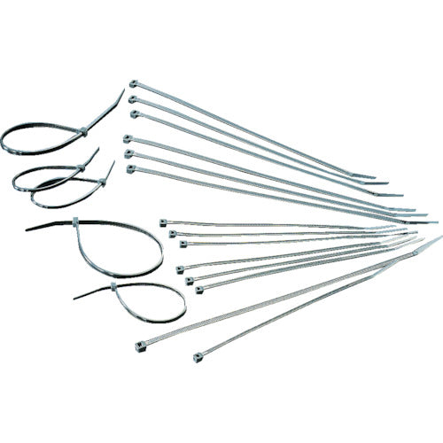 TRUSCO Cable Tie Width 7.6mm x 610mm Maximum bundling φ177 Weather resistant 10 pieces TRCV-610MW-10 1 bag