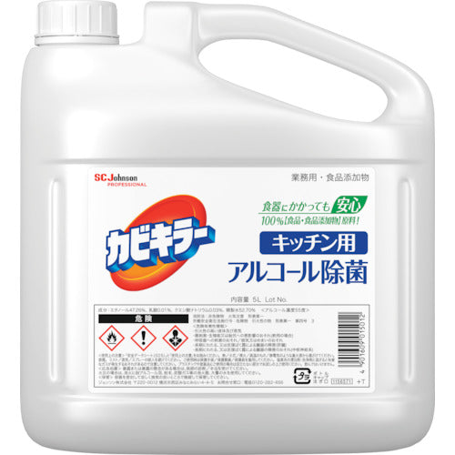 ジョンソン　カビキラー　アルコール除菌キッチン用　つめかえ　業務用　５Ｌ　350622　1 個