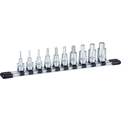 ＴＯＮＥ　ヘキサゴンソケットセット（インチホルダー付）　１０ｐｃｓ　差込角９．５ｍｍ　HHB310　1 Ｓ