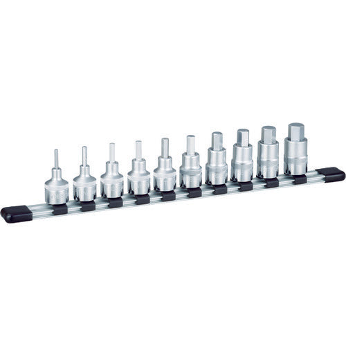 ＴＯＮＥ　ヘキサゴンソケットセット（インチホルダー付）　１０ｐｃｓ　差込角１２．７ｍｍ　HHB410　1 Ｓ