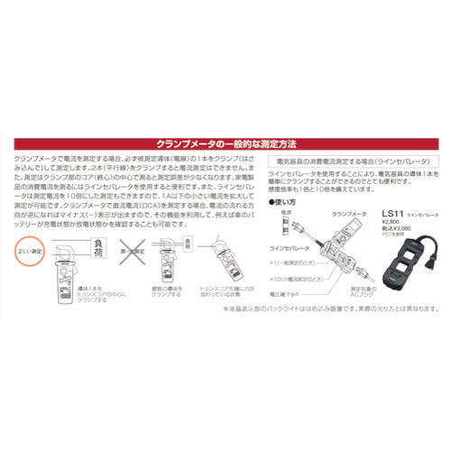 ＳＡＮＷＡ　ハイブリットミニテスタ（マルチメータ＋クランプメータ）　PM33A　1 台