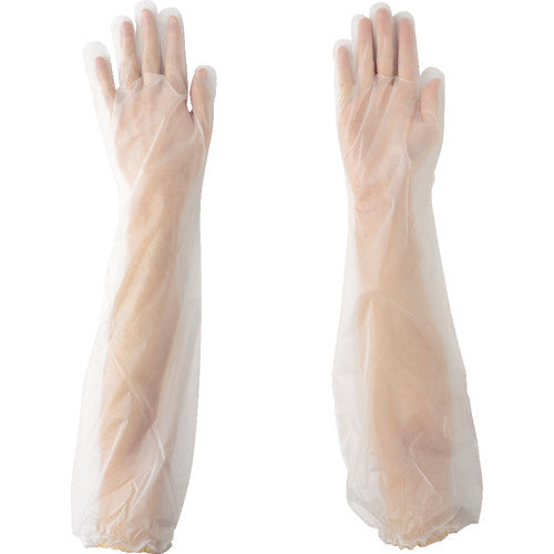 S.T. NO944 Disposable Polyethylene Gloves, Long Type, Semi-transparent (30 pieces) NO944C 1 box