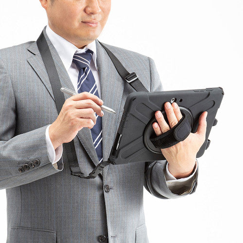 SANWA SurfaceGo2 내충격 케이스(핸들, 스탠드, 숄더 벨트 부착) PDA-SF7BK 1개