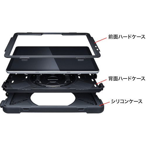 SANWA SurfaceGo2 내충격 케이스(핸들, 스탠드, 숄더 벨트 부착) PDA-SF7BK 1개