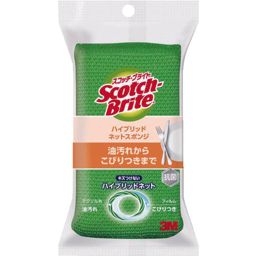 3M 스카치 브라이트 하이브리드 넷 스펀지 그린 HBNT-75G 1개