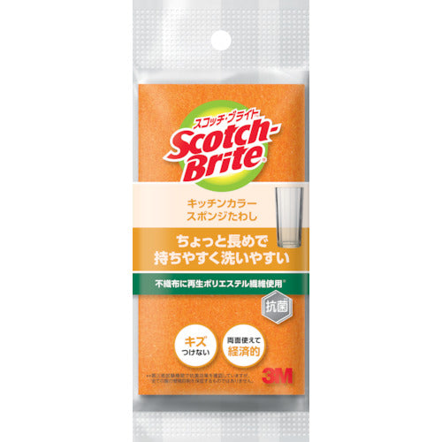 ３Ｍ　スコッチ・ブライトキッチンカラースポンジ　オレンジ　SS-74K ORE　1 個