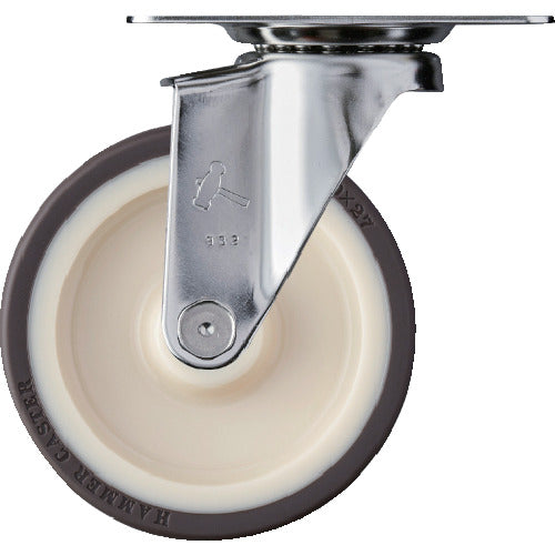 Hammer E series all stainless steel swivel urethane wheel (roller bearing) 100mm 320E-UB100 1 piece