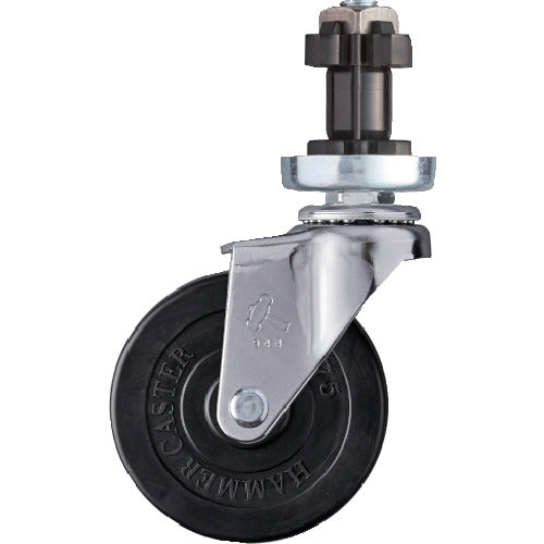 해머 파이프 삽입 선회식 고무 바퀴 75mm φ38용 4202EN-R75 1개