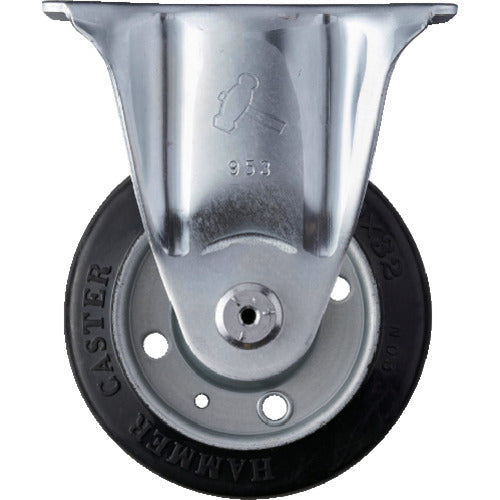 Hammer Fixed Rubber Wheel (Steel Wheel, Roller Bearing) 100mm 420SR-RB100 1 pc