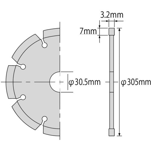 EBI Diamond Cutter NEW Laser (Dry Type) 305mm Hole Diameter 30.5mm SL305A305 1 piece