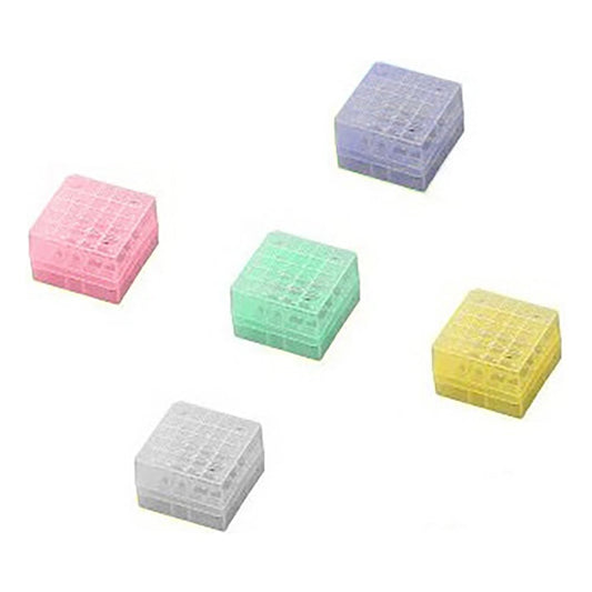 PP tube rack (red, yellow, green, blue, white) 5 pieces MR-25 1 pack (5 pieces)