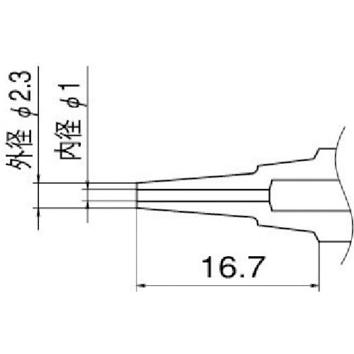 白光　ノズル　１．０ｍｍ　ロング　N1-L10　1 本