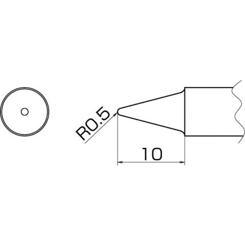 白光　こて先　０．５Ｂ型　T20-B2　1 本